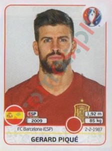 356 Gerard Piqué – UEFA Euro France 2016 Panini