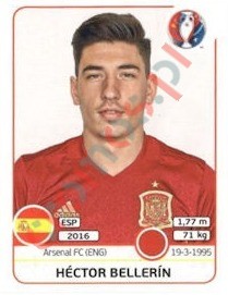 357x Héctor Bellerin – UEFA Euro France 2016 Panini