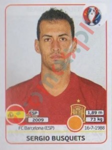 361 Sergio Busquets – UEFA Euro France 2016 Panini