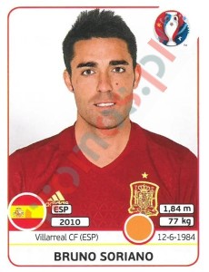 365x Bruno Soriano – UEFA Euro France 2016 Panini