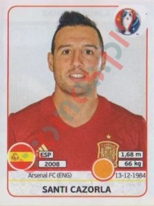366 Santi Cazorla – UEFA Euro France 2016 Panini