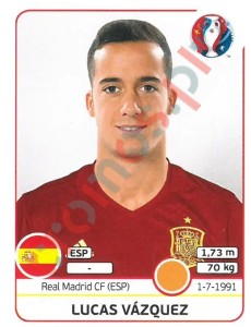 366x Lucas Vázquez – UEFA Euro France 2016 Panini