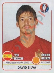 368 David Silva – UEFA Euro France 2016 Panini