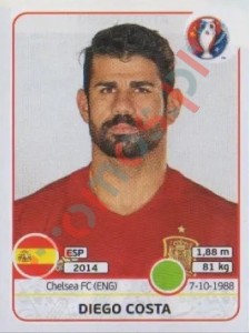 371 Diego Costa – UEFA Euro France 2016 Panini