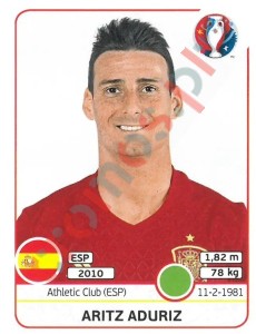 371x Aritz Aduriz – UEFA Euro France 2016 Panini