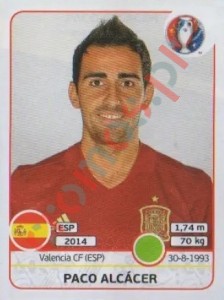 372 Paco Alcácer – UEFA Euro France 2016 Panini