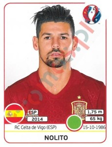 372x Nolito – UEFA Euro France 2016 Panini