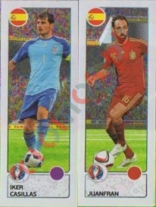 374 Iker Casillas / Juanfran – UEFA Euro France 2016 Panini
