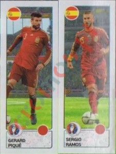 375 Gerard Piqué / Sergio Ramos – UEFA Euro France 2016 Panini