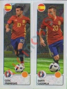 377 Cesc Fàbregas / Santi Cazorla – UEFA Euro France 2016 Panini