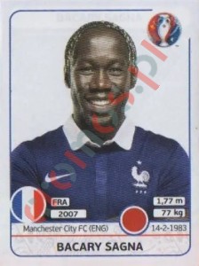 19 Bacary Sagna – UEFA Euro France 2016 Panini