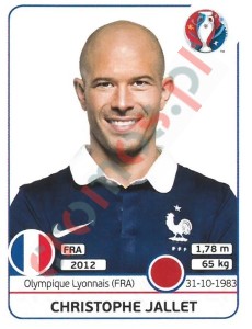 20x Christophe Jallet – UEFA Euro France 2016 Panini