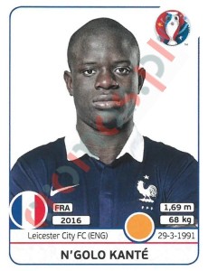 26x N'Golo Kanté – UEFA Euro France 2016 Panini