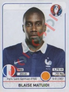 28 Blaise Matuidi – UEFA Euro France 2016 Panini