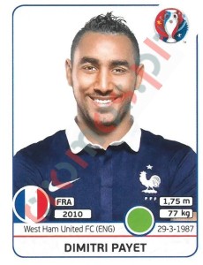35x Dimitri Payet – UEFA Euro France 2016 Panini