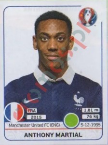 36 Anthony Martial – UEFA Euro France 2016 Panini