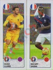 38 Hugo Lloris / Bacary Sagna – UEFA Euro France 2016 Panini