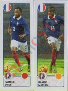 40 Patrice Evra / Blaise Matuidi – UEFA Euro France 2016 Panini