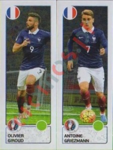 42 Olivier Giroud / Antoine Griezmann – UEFA Euro France 2016 Panini