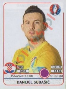 437 Danijel Subasic – UEFA Euro France 2016 Panini