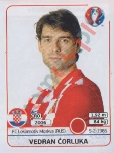 439 Vedran Corluka – UEFA Euro France 2016 Panini
