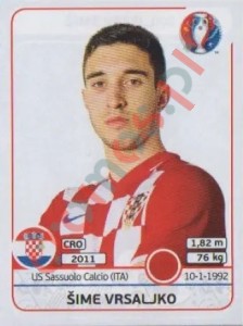 443 Šime Vrsaljko – UEFA Euro France 2016 Panini