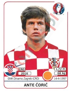 445x Ante Ćorić – UEFA Euro France 2016 Panini