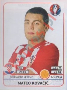 449 Mateo Kovacic – UEFA Euro France 2016 Panini