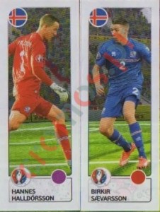 604 Hannes Halldórsson / Birkir Sævarsson – UEFA Euro France 2016 Panini