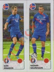 605 Kári Árnason / Ragnar Sigurdsson – UEFA Euro France 2016 Panini