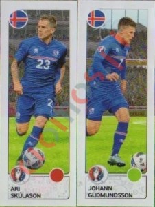 606 Ari Skúlason / Johann Gudmundsson – UEFA Euro France 2016 Panini