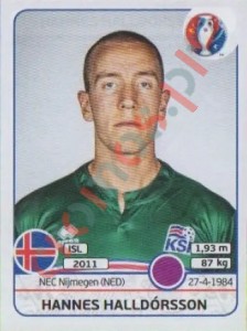 609 Hannes Halldórsson – UEFA Euro France 2016 Panini