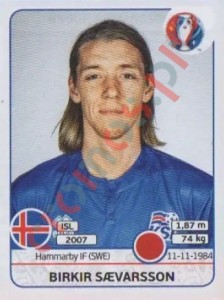 611 Birkir Sævarsson – UEFA Euro France 2016 Panini
