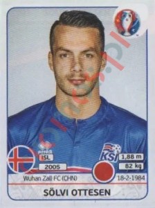 613 Sölvi Ottesen – UEFA Euro France 2016 Panini