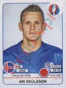 614 Ari Skúlason – UEFA Euro France 2016 Panini