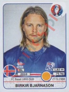 616 Birkir Bjarnason – UEFA Euro France 2016 Panini
