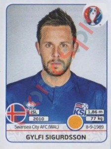 617 Gylfi Sigurdsson – UEFA Euro France 2016 Panini