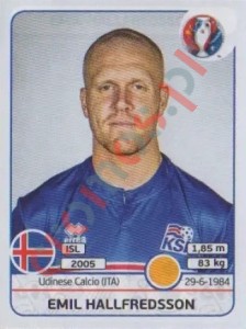 618 Emil Hallfredsson – UEFA Euro France 2016 Panini