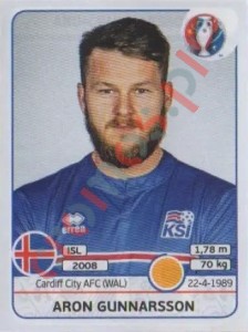 619 Aron Gunnarsson – UEFA Euro France 2016 Panini