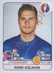 620 Rúrik Gíslason – UEFA Euro France 2016 Panini