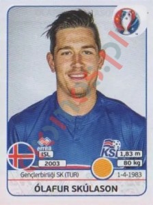 622 Ólafur Skúlason – UEFA Euro France 2016 Panini