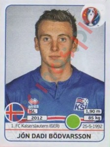 623 Jón Dadi Bödvarsson – UEFA Euro France 2016 Panini