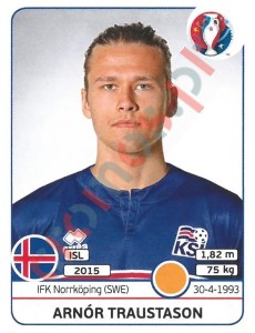 625x Arnór Traustason – UEFA Euro France 2016 Panini