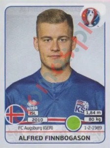 626 Alfred Finnbogason – UEFA Euro France 2016 Panini
