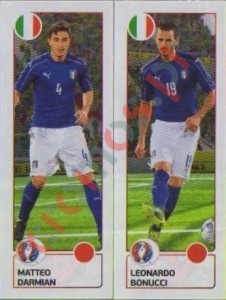 492 Matteo Darmian / Leonardo Bonucci – UEFA Euro France 2016 Panini