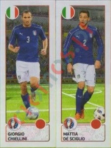 493 Giorgio Chiellini / Mattia De Sciglio – UEFA Euro France 2016 Panini