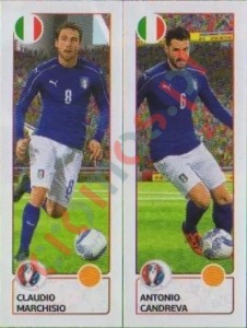 495 Claudio Marchisio / Antonio Candreva – UEFA Euro France 2016 Panini