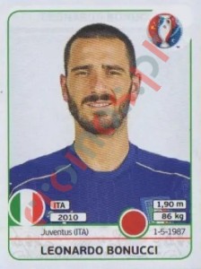 499 Leonardo Bonucci – UEFA Euro France 2016 Panini