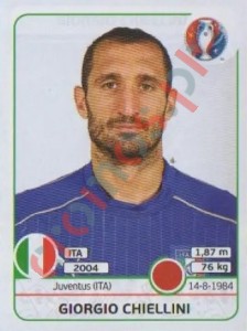 500 Giorgio Chiellini – UEFA Euro France 2016 Panini