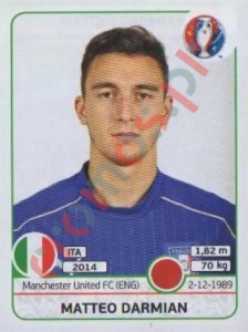 501 Matteo Darmian – UEFA Euro France 2016 Panini